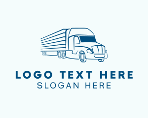 Truckload - Logistics Transportation Truck logo design
