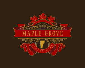 Maple - Vermont Maple Leaf logo design