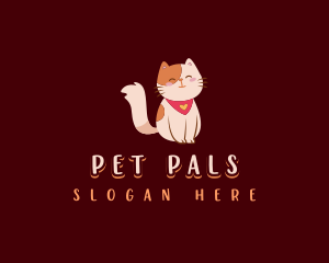 Cute Pet Cat logo design