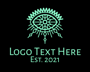 Green Digital Eye  logo design