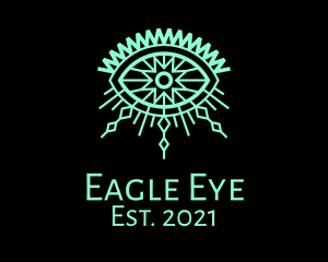 Green Digital Eye  logo design