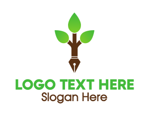 Research - Pen Nib Tree logo design