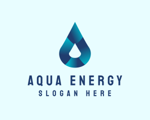 Hydropower - Gradient Water Droplet logo design