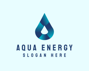 Gradient Water Droplet logo design