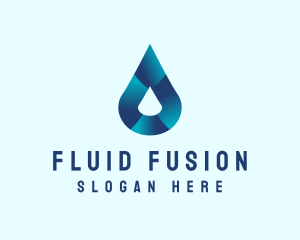 Gradient Water Droplet logo design