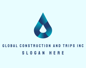 Water Conservation - Gradient Water Droplet logo design