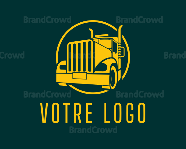 Trailer Truck Vehicle Logo