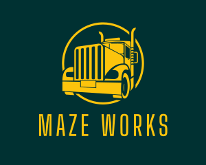 Trailer Truck Vehicle logo design