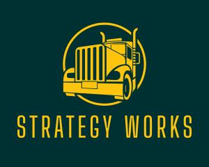 Trailer Truck Vehicle logo design