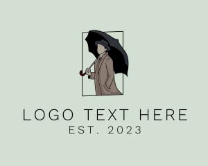 Fedora Hat - Umbrella Man Clothing logo design