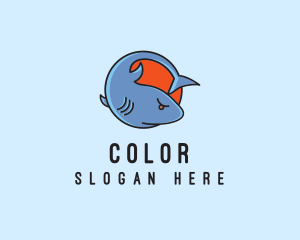 Animal - Angry Shark Cartoon logo design