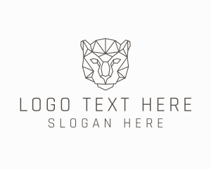 Tigress - Geometric Jaguar Animal logo design