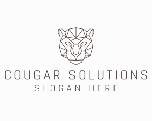 Geometric Jaguar Animal logo design