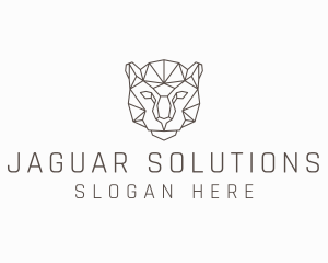 Geometric Jaguar Animal logo design