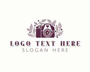 Photographer - Camera Floral Photography logo design