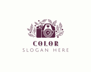 Camera Floral Photography logo design