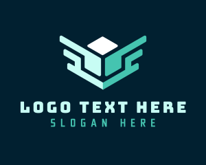 Logistics - Cube Wings Logistics logo design