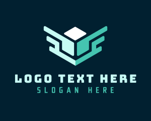 Box - Cube Wings Logistics logo design