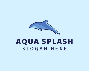 Swimming - Swimming Wild Dolphin logo design