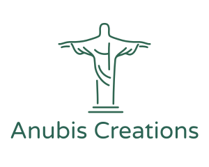 Christ Statue Outline logo design