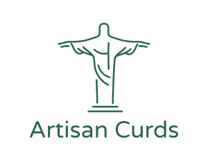 Christ Statue Outline logo design