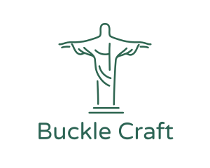 Christ Statue Outline logo design