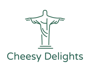 Christ Statue Outline logo design