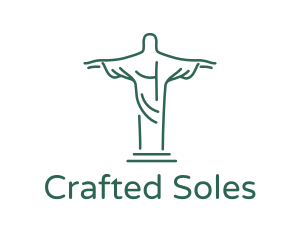 Christ Statue Outline logo design