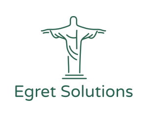 Christ Statue Outline logo design