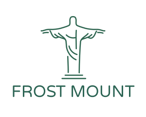 Christ Statue Outline logo design