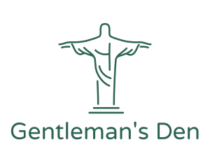 Christ Statue Outline logo design