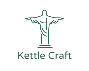 Christ Statue Outline logo design