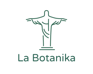 Christ Statue Outline logo design