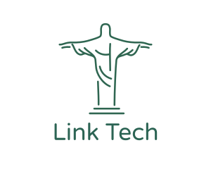 Christ Statue Outline logo design