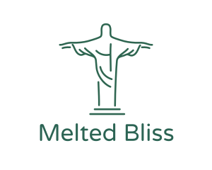 Christ Statue Outline logo design