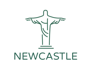 Christ Statue Outline logo design