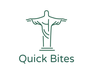 Christ Statue Outline logo design