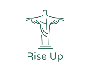 Christ Statue Outline logo design