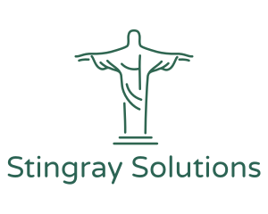 Christ Statue Outline logo design