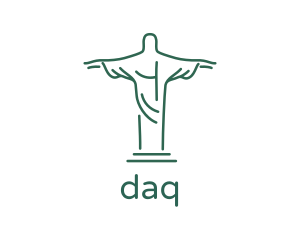 Christ Statue Outline logo design