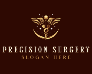 Deluxe Caduceus Hospital logo design