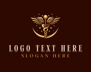 Deluxe Caduceus Hospital logo design