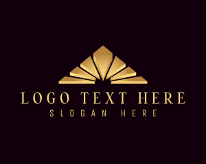 Gold Premium Pyramid logo design