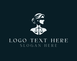Attorney - Paralegal Scale Woman logo design