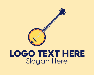 Sunny Banjo Player Music logo design