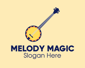 Music - Sunny Banjo Player Music logo design