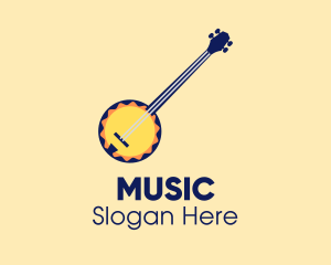 Sunny Banjo Player Music logo design