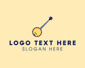 String Instrument - Sunny Banjo Player Music logo design