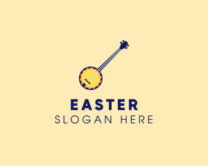 Sunny Banjo Player Music Logo