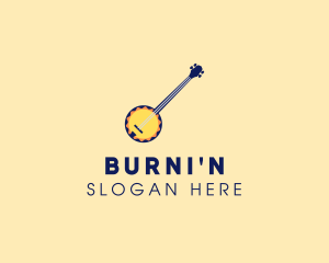 Sunny Banjo Player Music logo design